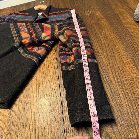 Vintage Y2K Coldwater Creek Jacket Blazer Multicolor Mixed Media Women sz 14 VTG - Picture 11 of 13
